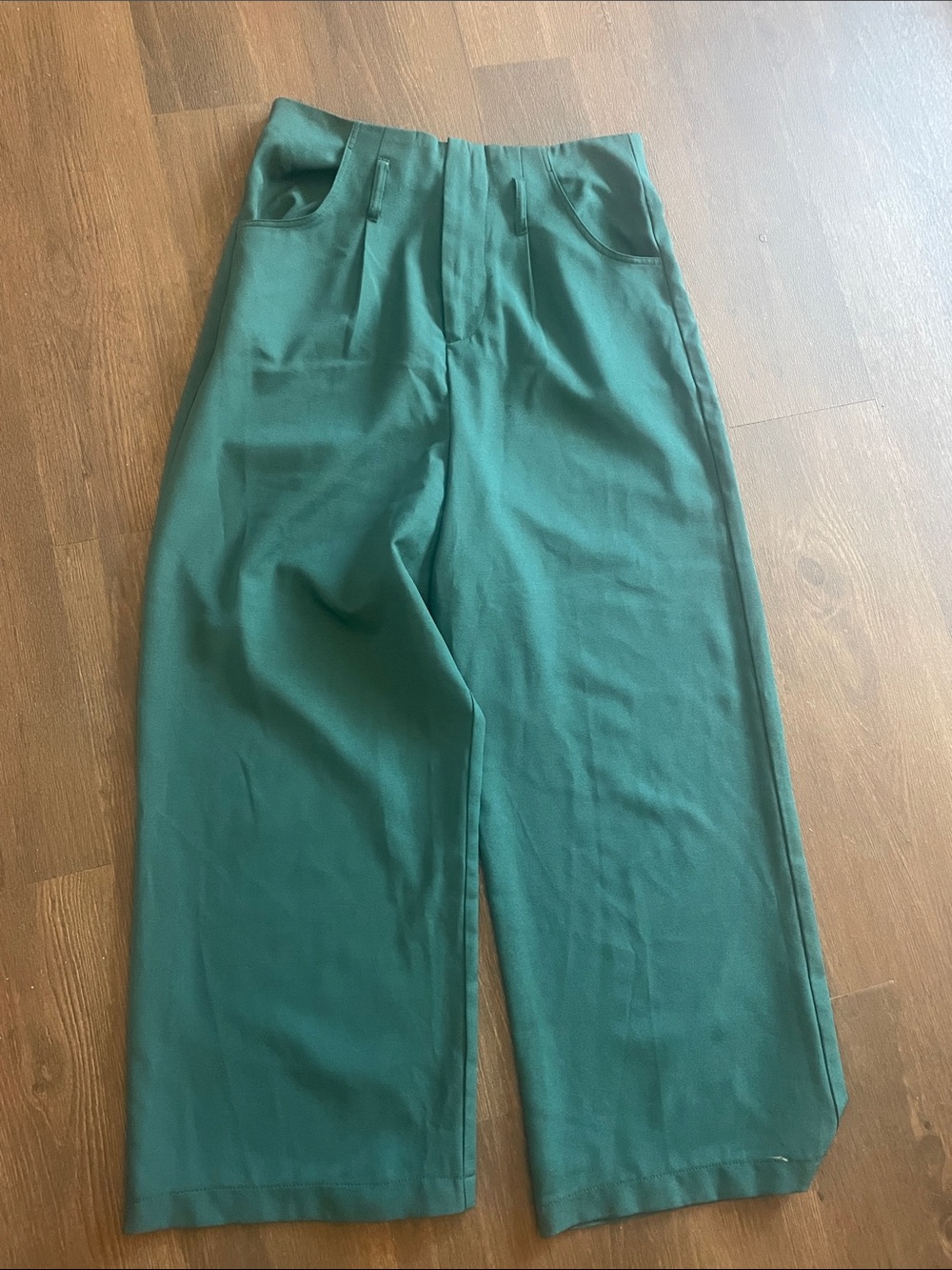 High-Waist Wide-Leg women’s Pants in Deep Teal